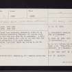 Barry Hill, NO25SE 23, Ordnance Survey index card, page number 1, Recto