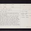 Barry Hill, NO25SE 26, Ordnance Survey index card, page number 1, Recto