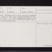 The Strone, NO29NE 4, Ordnance Survey index card, page number 2, Verso