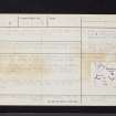 Struthers Castle, NO30NE 2, Ordnance Survey index card, page number 2, Verso