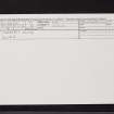 Leven, Durie Street, Carberry House, NO30SE 16, Ordnance Survey index card, Recto
