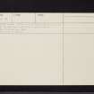Leven, Durie Street, Carberry House, NO30SE 16, Ordnance Survey index card, page number 2, Recto