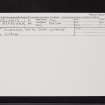 Foodieash, White Thorn Cottage, NO31NE 19, Ordnance Survey index card, Recto