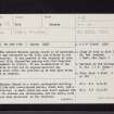 Moonzie Parish Kirk, NO31NW 13, Ordnance Survey index card, page number 1, Recto