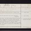 Cupar, Market Cross, NO31SE 7, Ordnance Survey index card, page number 1, Recto