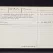 Tarvit Mill, NO31SE 20, Ordnance Survey index card, page number 2, Verso
