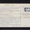 Carslogie House, NO31SE 23, Ordnance Survey index card, page number 2, Verso