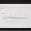 Cupar, Castlehill, Castle Hill Centre, NO31SE 111, Ordnance Survey index card, Recto