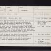 Gauldry, Bridie's Well, NO32SE 12, Ordnance Survey index card, Recto