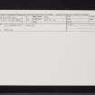 Lochmalony House, NO32SE 24, Ordnance Survey index card, Recto