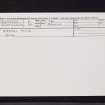 Birkhill House, NO32SW 37, Ordnance Survey index card, Recto