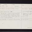 Birkhill House, NO32SW 37, Ordnance Survey index card, Recto