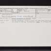 Balluderon, NO33NE 1, Ordnance Survey index card, Recto