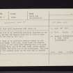 Clatto Moor, NO33NE 5, Ordnance Survey index card, Recto