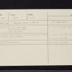 'The Grey Lady', NO33NW 14, Ordnance Survey index card, Recto