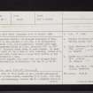 Invergowrie Castle, NO33SE 7, Ordnance Survey index card, page number 1, Recto