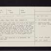 Dundee, King's Cross, Standard Stone, NO33SE 14, Ordnance Survey index card, Recto