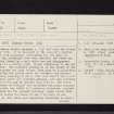 Dundee, Barrack Road, Dudhope Castle, NO33SE 30, Ordnance Survey index card, page number 1, Recto