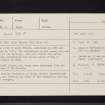 Logie Church, NO33SE 34, Ordnance Survey index card, Recto