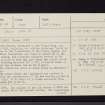 Liff, Old Parish Church, NO33SW 10, Ordnance Survey index card, page number 1, Recto