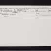 Paddock Stone, NO33SW 16, Ordnance Survey index card, Recto