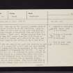 Mylnefield, NO33SW 24, Ordnance Survey index card, page number 1, Recto