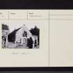 Glamis, Kirkwynd, St Fergus's Church, NO34NE 16, Ordnance Survey index card, Recto