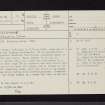 Caldhame, NO35NE 3, Ordnance Survey index card, page number 1, Recto