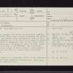 Auchlishie, NO35NE 5, Ordnance Survey index card, page number 1, Recto