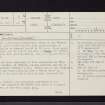 Meams Hill, NO35NE 8, Ordnance Survey index card, page number 1, Recto