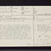 Bell Hillock, NO35NE 18, Ordnance Survey index card, page number 1, Recto