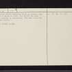 Bell Hillock, NO35NE 18, Ordnance Survey index card, page number 2, Verso