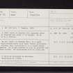 Kirkton Hill, NO35NW 12, Ordnance Survey index card, Recto