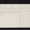 Kirriemuir, NO35SE 20, Ordnance Survey index card, page number 2, Verso