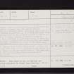 Reedie, NO35SE 23, Ordnance Survey index card, page number 1, Recto