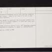 Reedie, NO35SE 23, Ordnance Survey index card, page number 2, Verso