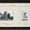 Balfour Castle, NO35SW 2, Ordnance Survey index card, Recto