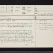Cantsmill, NO35SW 20, Ordnance Survey index card, page number 1, Recto