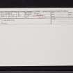 Lindertis, NO35SW 49, Ordnance Survey index card, Recto