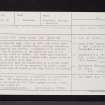 Knock Castle, NO39NE 4, Ordnance Survey index card, page number 1, Recto