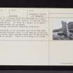 Rinabaich, St Manire's Chapel, NO39NW 1, Ordnance Survey index card, page number 2, Verso