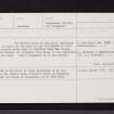 House Of Glenmuick, NO39SE 3, Ordnance Survey index card, Recto
