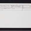 Glen Muick, East Lodge, NO39SE 8, Ordnance Survey index card, Recto