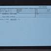 Glen Muick, East Lodge, NO39SE 8, Ordnance Survey index card, Recto