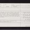 Birkhall, NO39SW 1, Ordnance Survey index card, Recto