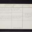Hatton Law, NO40SW 9, Ordnance Survey index card, page number 2, Verso