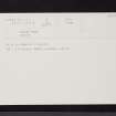 Lundin Tower, Dovecot, NO40SW 54, Ordnance Survey index card, Recto