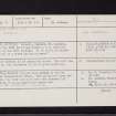 Bogward Dovecot, NO41NE 11, Ordnance Survey index card, page number 1, Recto