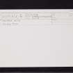 Kincaple House, NO41NE 24, Ordnance Survey index card, Recto