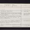 Nydie Mains, Dovecot, NO41NW 13, Ordnance Survey index card, page number 1, Recto